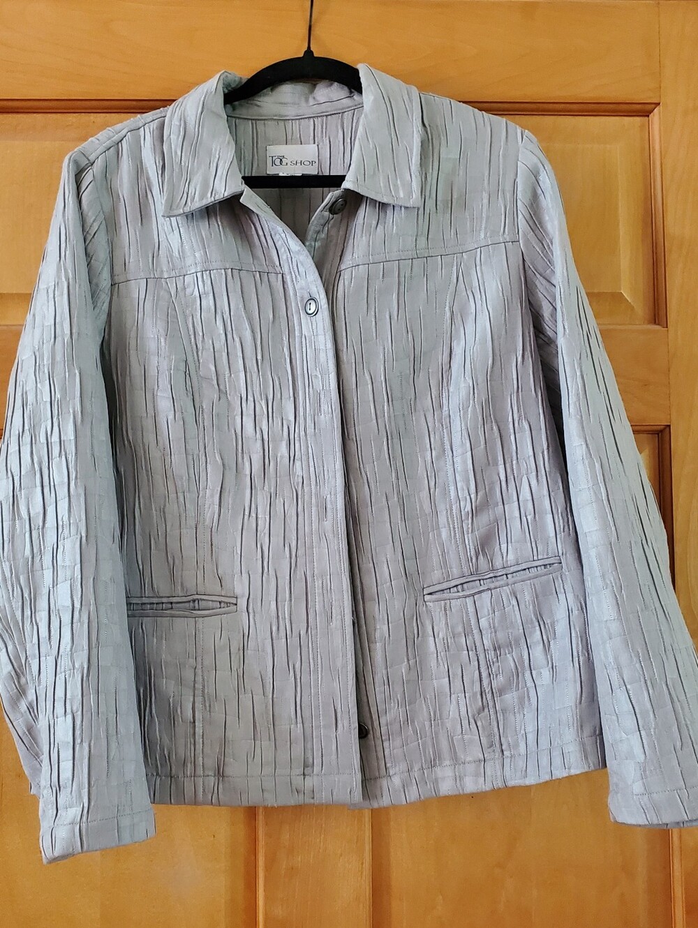 The TOG Shop Light Gray Textured Women's Jacket